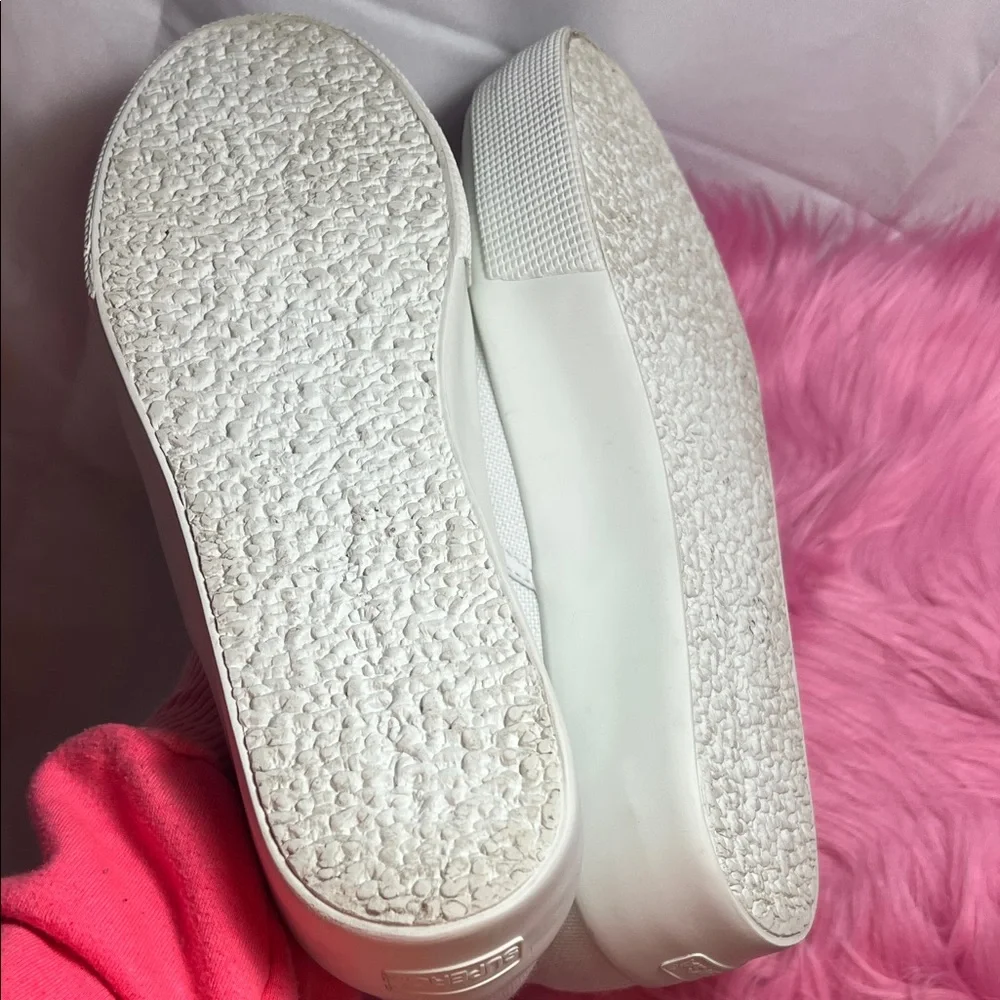 Superga Classic White Canvas Slip-Ons